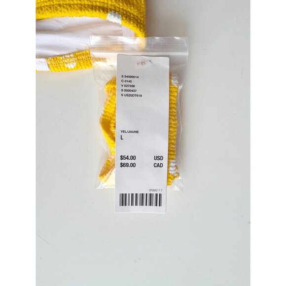 NWT Urban Outfitters OUT FROM UNDER Sia Yellow Polka Dot Crinkle Bikini Size M/L - Picture 12 of 13